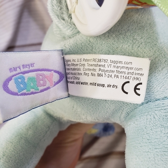 Taggies Blue Monkey Plush Musical Pull Crib Toy Velour 13 Inch Mary Meyer Baby - Picture 9 of 10